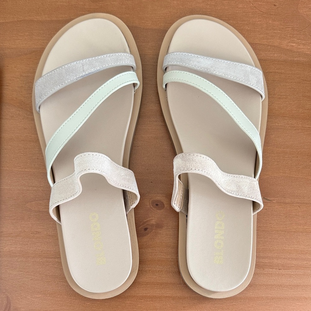 Blondo Women's Kegan Sandals in Almond Multi Color 7.5